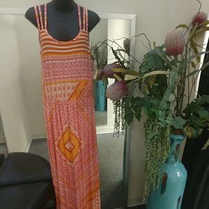 Sangria Printed Maxi Dress